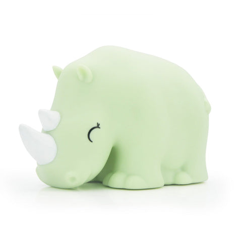 Soft Green Rhino Colour Changing LED Night Light Mini - Brambles Gift Shop