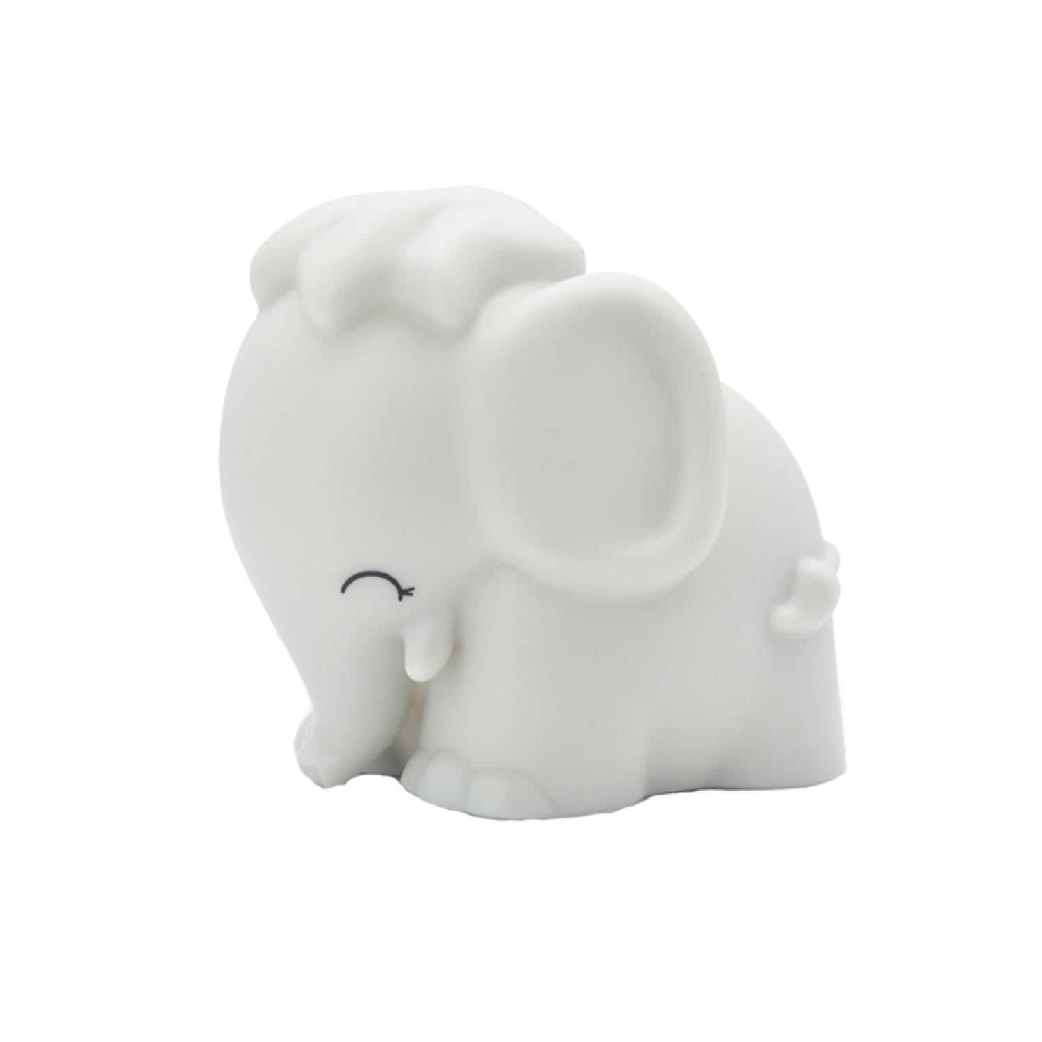 Elephant Light Grey Colour Changing LED Night Light Mini - Brambles Gift Shop