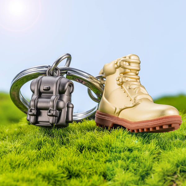 Metalmorphose Hiking Boot With Backpack Keyring - Brambles Gift Shop