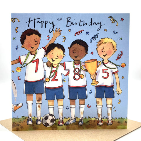 Birthday Card - Boys Football