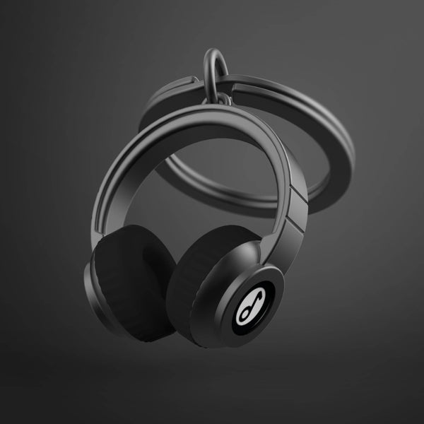 Metalmorphose Keyring - Black Headphones Keyring