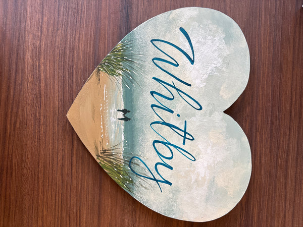 Handmade Local Wooden Heart - Brambles Gift Shop
