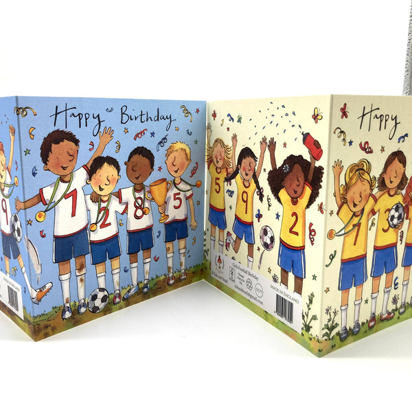 Birthday Card - Girls Football