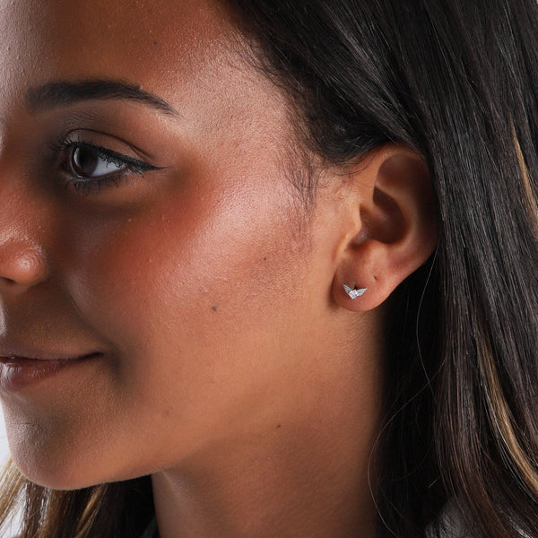 Message Bottle Sterling Silver Earrings Guardian Angel