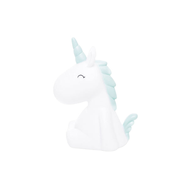 Dhink Mini Night Light White Unicorn With Pastel Blue Mane