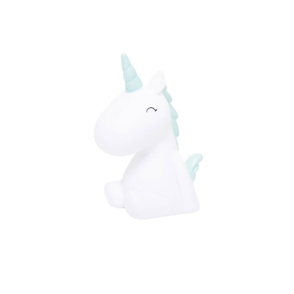 Dhink Mini Night Light White Unicorn With Pastel Blue Mane