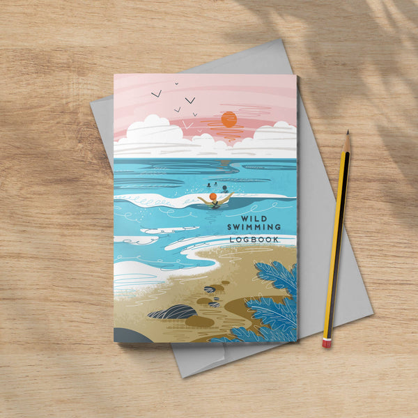 Wild swimming logbook into the sea - sea swimming notebook