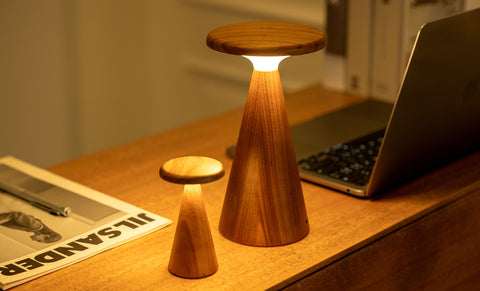 Ginkgo Large Walnut Sylva Table Lamp