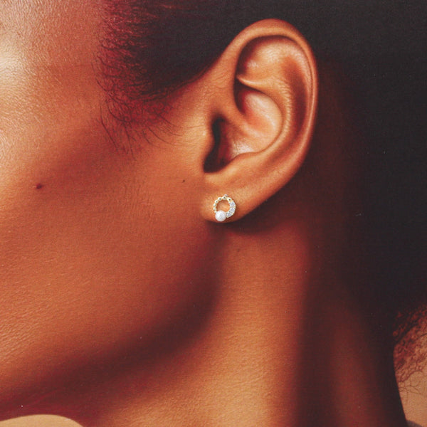 TT58042 Full Moon Pearl Sterling Silver Earrings