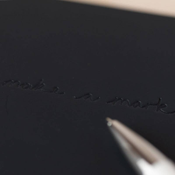 Notebook A5 Recycled Leather Lined  Paper - Charcoal - Brambles Gift Shop