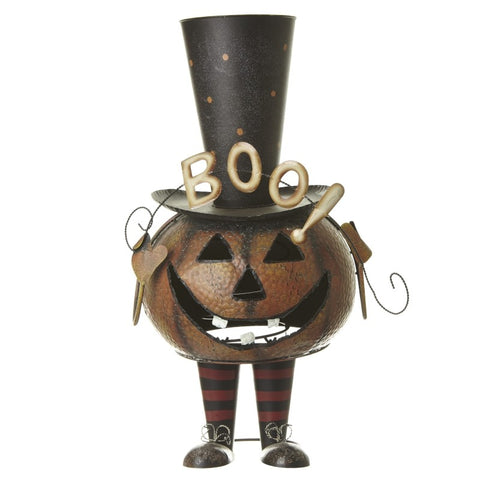 Bouncing Metal Boo Pumpkin