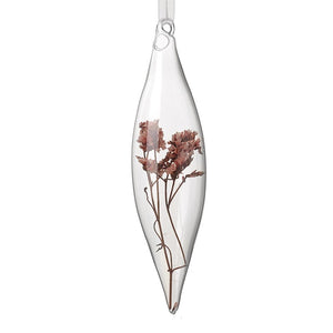 Flower In A Glass Bauble - Brambles Gift Shop