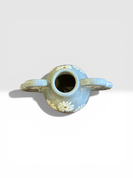 Small Grey Daisy Floral Vase - Brambles Gift Shop