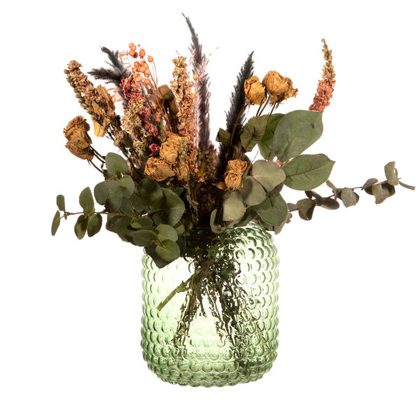 Green Glass Bobble Vase - Brambles Gift Shop