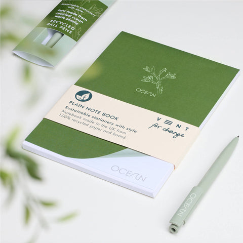 Recycled Ocean Waste Plain Note Book
