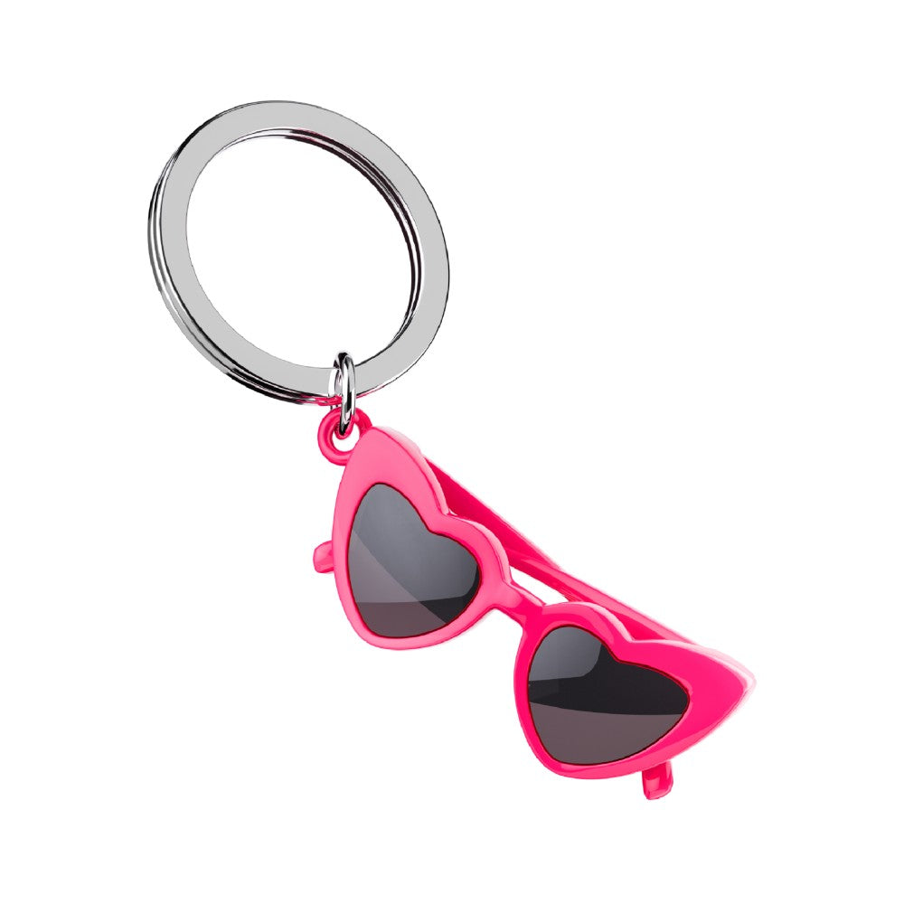 Pink Iconic Heart Shaped Glasses and Keyring