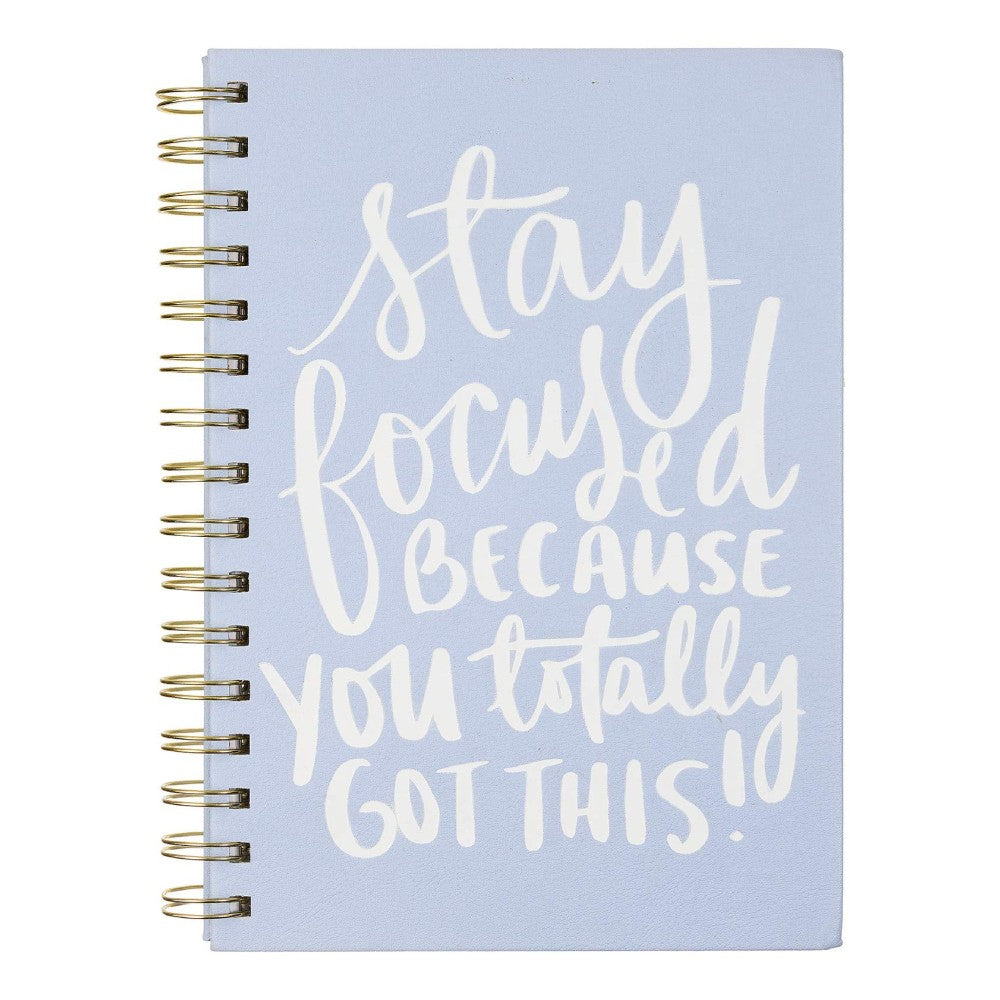 Stay Focused Spiral Vegan Leather Journal