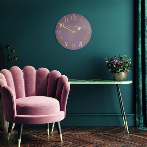 Thomas Kent 12” Blush Pink Arabic Wall Clock