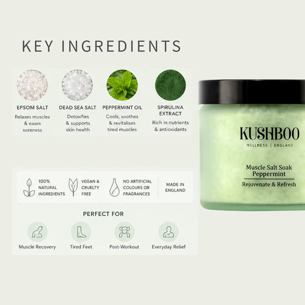 Kushboo Muscle Salt Soak Peppermint