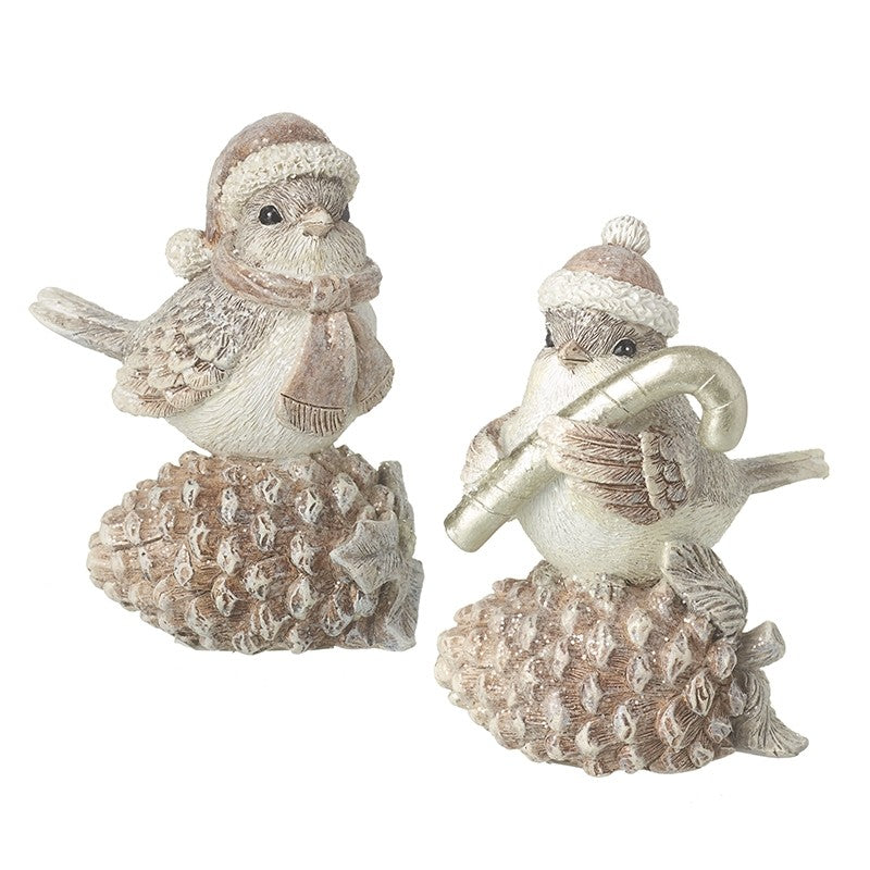 Christmas Bird On Pine Cone - Brambles Gift Shop