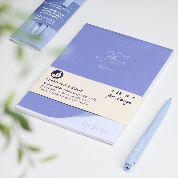 Recycled Ocean Waste Plain Note Book