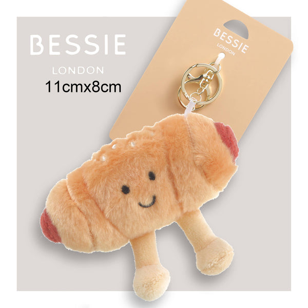 PLUSH SAUSAGE ROLL BAG CHARM - Brambles Gift Shop
