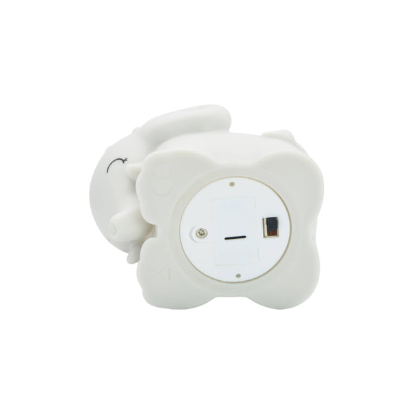 Dhink Mini Night Light Soft Grey Elephant With Black Eyes