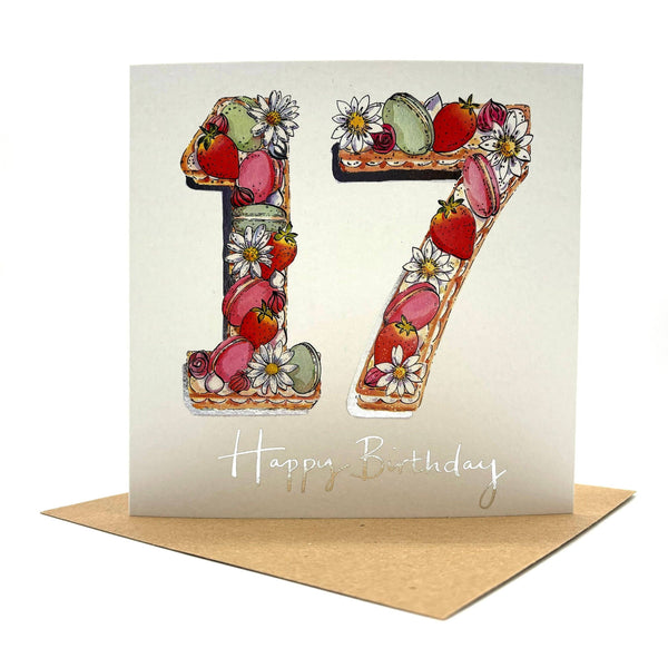 17th Birthday Card - Cake 17 Today