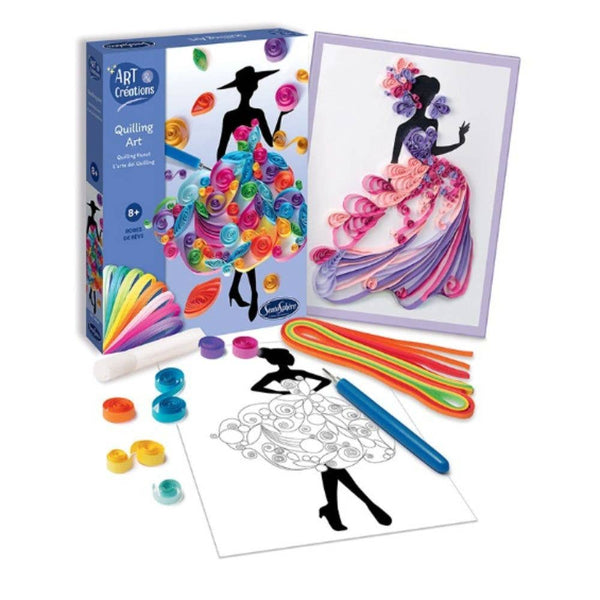 Fashion Dresses Quilling Paper Craft Kit for Kids