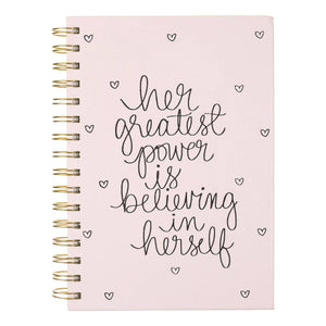 Éccolo A5 Vegan Leather Spiral Journal - Her Greatest Powerk