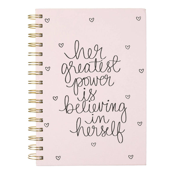 Éccolo A5 Vegan Leather Spiral Journal - Her Greatest Powerk