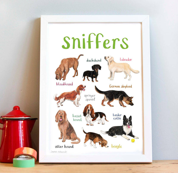 Sniffers Art Print - A4 - Brambles Gift Shop