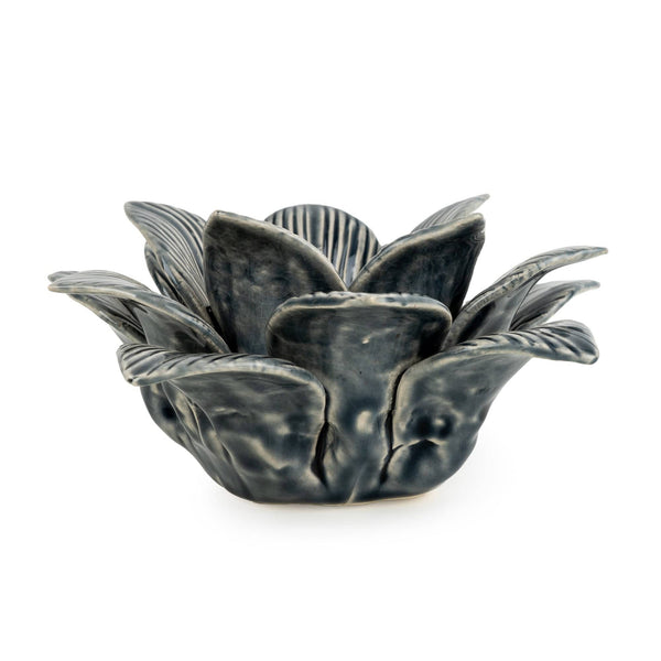 Daffodil Tealight Holder - Blue 1PK - Brambles Gift Shop