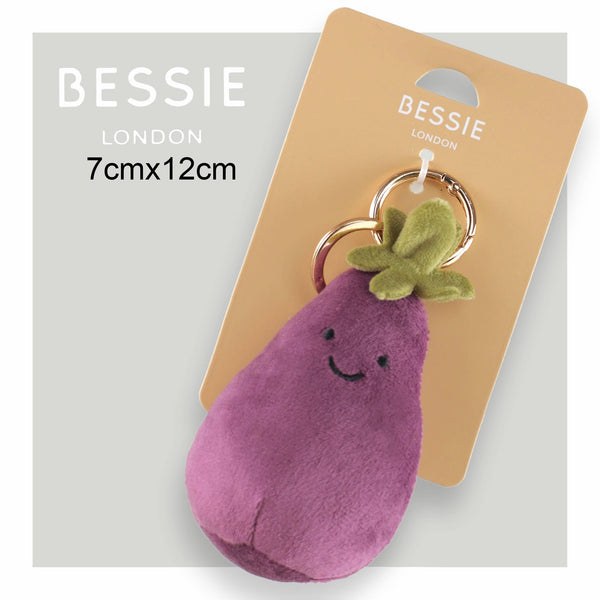 PLUSH AUBERGINE BAG CHARM - Brambles Gift Shop