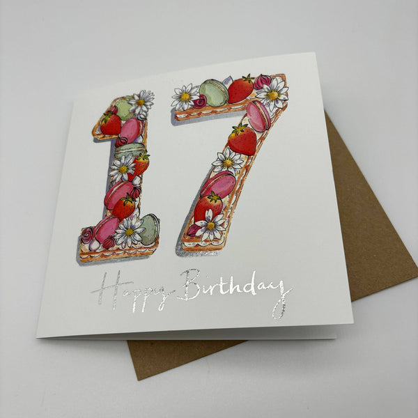 17th Birthday Card - Cake 17 Today
