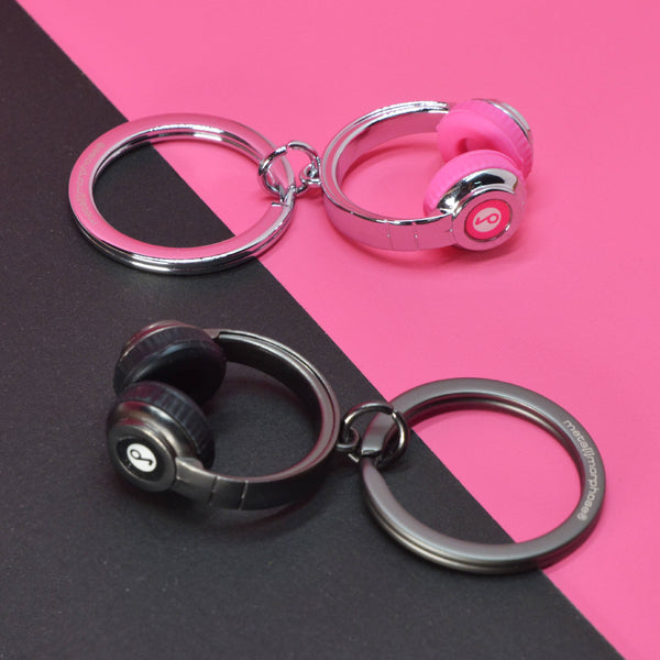 Metalmorphose Keyring - Black Headphones Keyring