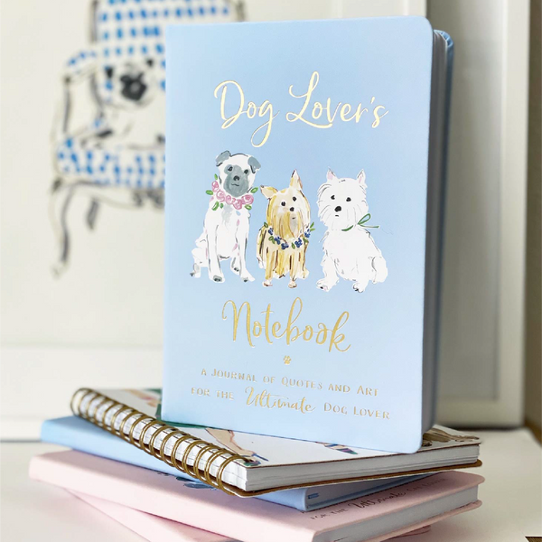 Éccolo A5 Soft Cover Dog Lover Journal - Baby Blue