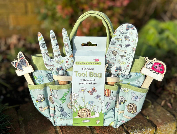 Little Nature Explorers Tool Bag, Tools and Plant Markers Set