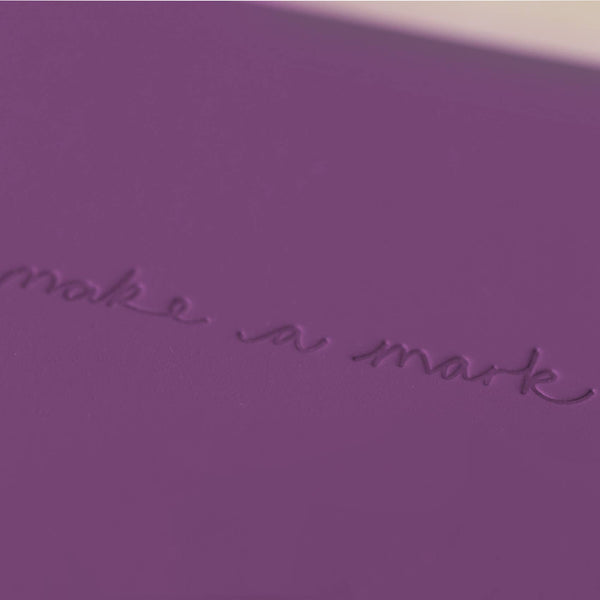 Notebook A5 Recycled Leather Lined Paper - Purple - Brambles Gift Shop