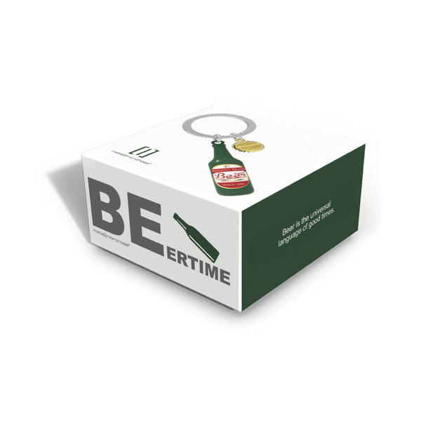Green Beer Bottle Keyring