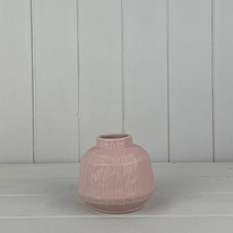 Glazed Pastel Pink Vase
