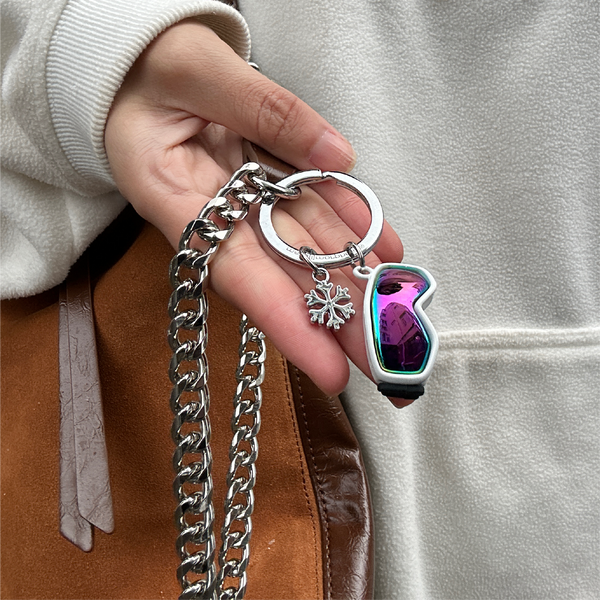 Winter Sports Goggles & Snowflake Keyring