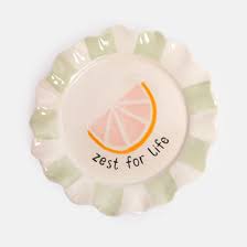 Caroline Gardner Zest For Life Grapefruit Plate