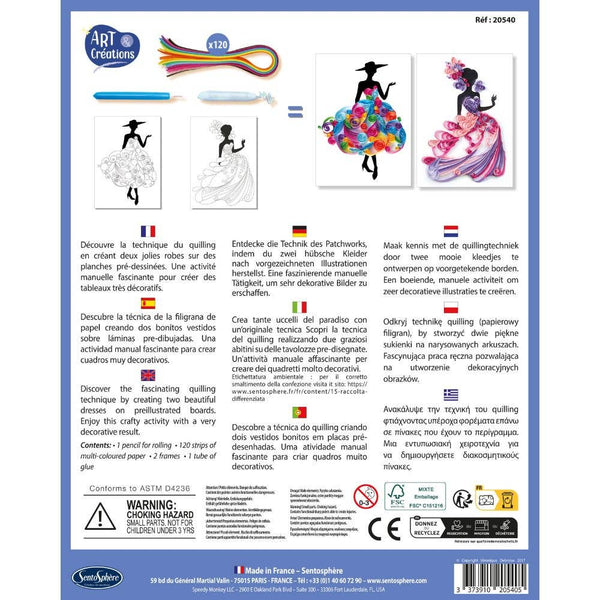 Fashion Dresses Quilling Paper Craft Kit for Kids