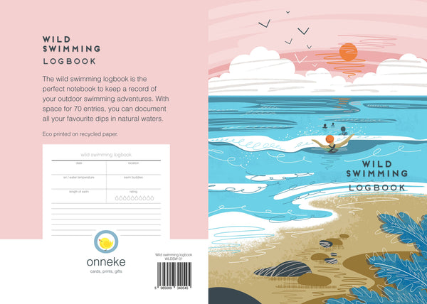 Wild swimming logbook into the sea - sea swimming notebook