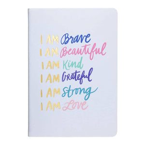 Éccolo Lined Hardcover Desk Journal - I Am Brave Notebook