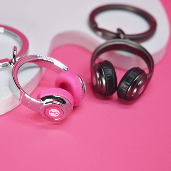 Metalmorphose Keyring - Black Headphones Keyring