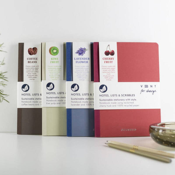 Notebook A5 Recycled - Sucseed Cherry Husk - Brambles Gift Shop
