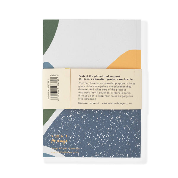 Notebook A5 100% Notes Collection Lined Paper - Olive