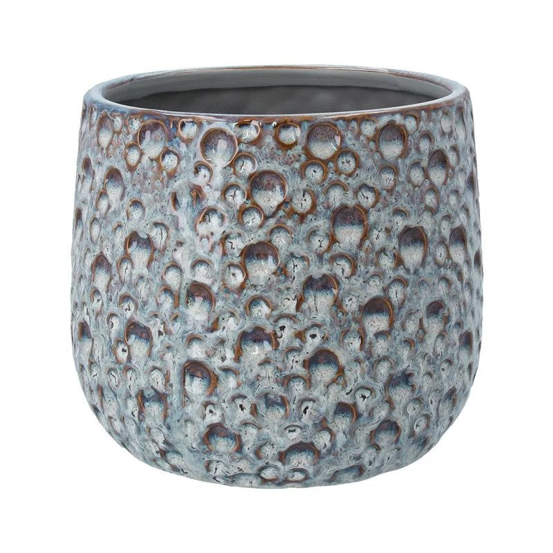 Stoneware Pot Cover, Reactive Glaze Moon - Brambles Gift Shop
